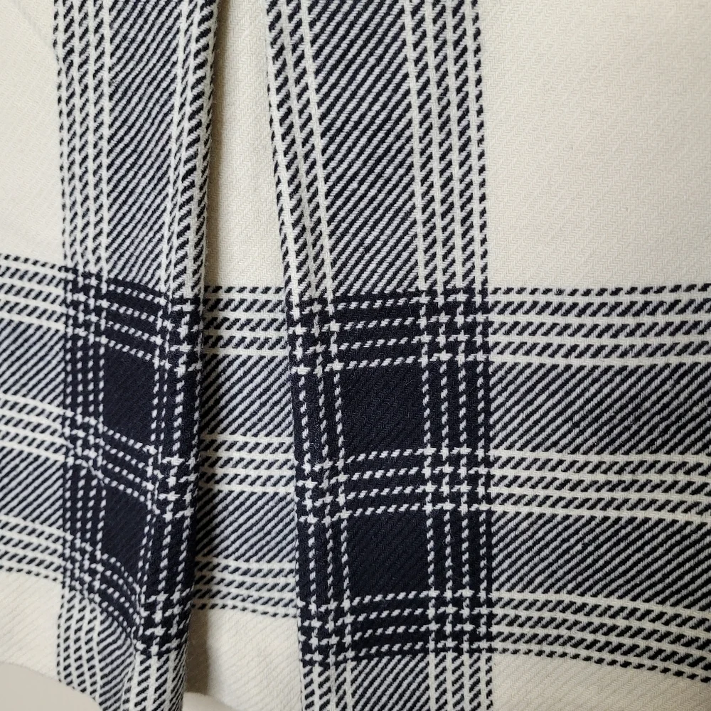 Talbots Vintage Plaid Skirt Size 12 Black & White Knit With Pockets Classic - Picture 5 of 8